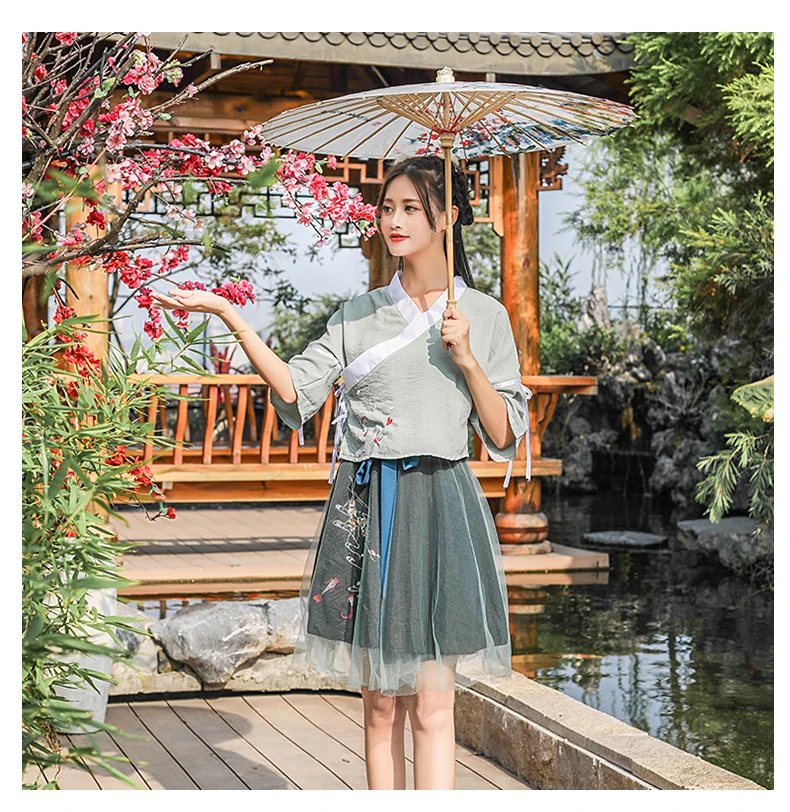 Hanfu древний китайский костюм традиционный династии Цин танцевальные костюмы женские платье принцессы сценический наряд женская одежда DN3287