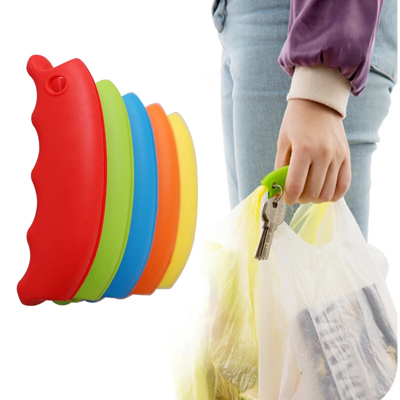 1 шт. портативная силиконовая сумка для покупок защиты рук продуктов держатель