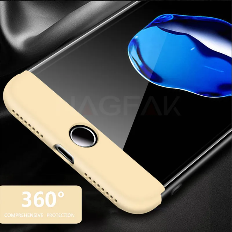 Nagfak люкс 360 полный защитный чехол для телефона iPhone 7 6 6S 8 Plus матовая противоударный