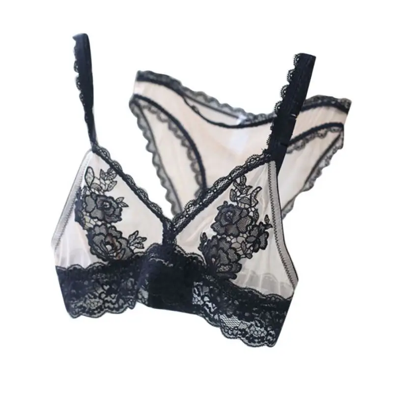 Сексуальный бюстгальтер Женский комплект нижнего белья бесшовный кружевной без