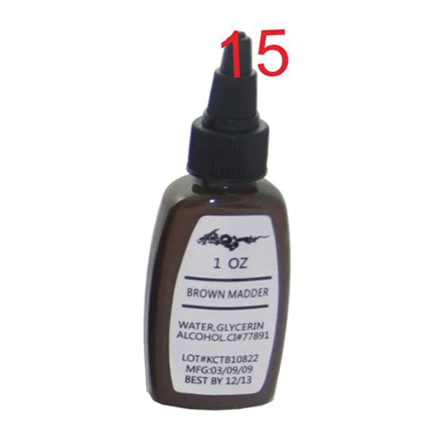 

5pcs BROWN MADDER permanent make up pigment tattoo color ink eyebrow embroidery ink for manual pen 1OZ