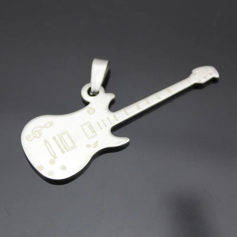 Ожерелье с подвеской в виде гитары из нержавеющей стали|women jewelry|necklace stainless steelcharm