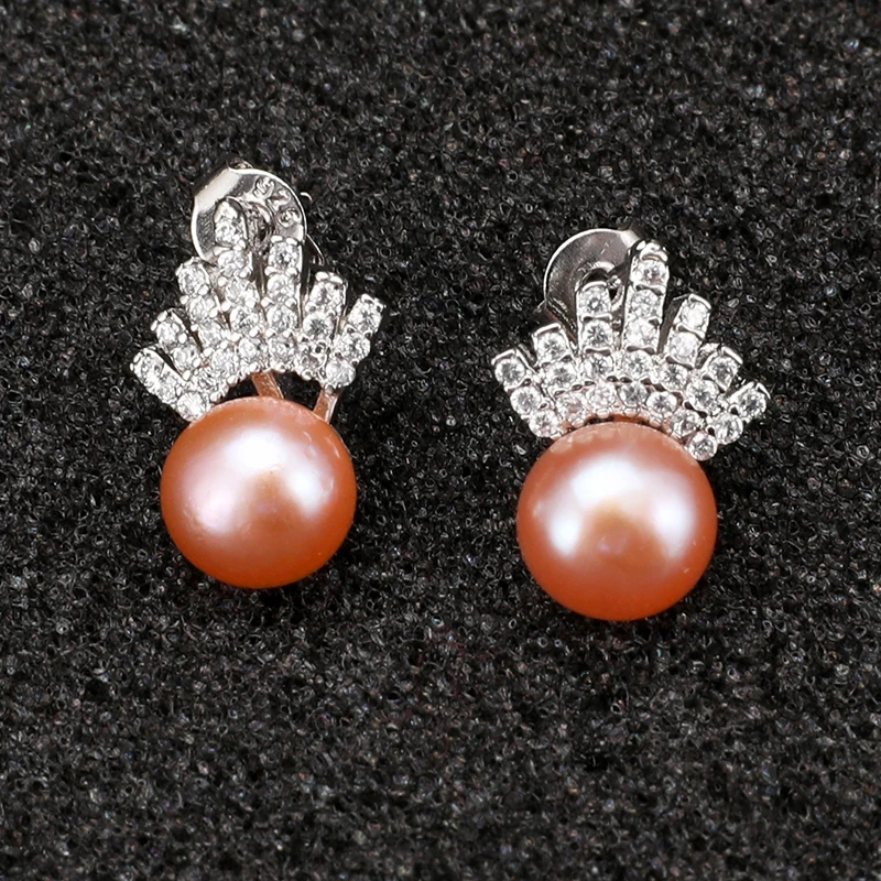Shuangsheng Jewelry pearl earrings New Design Siver Multicolor Pearl Stud Earrings For Women 2018 Accessories Girl gift | Украшения и