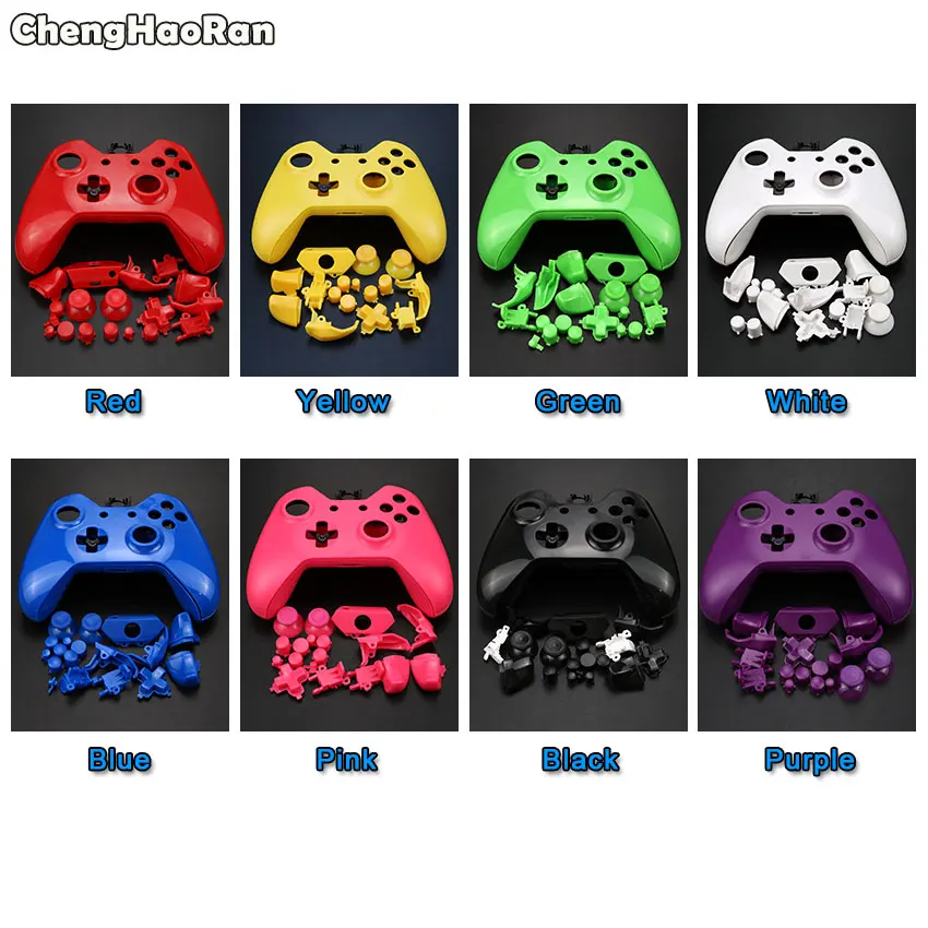 ChengHaoRan For Microsoft Xbox One Xboxone Wireless Controller Chrome Plated Full Housing Shell Case Kit with Button+Inner Frame |