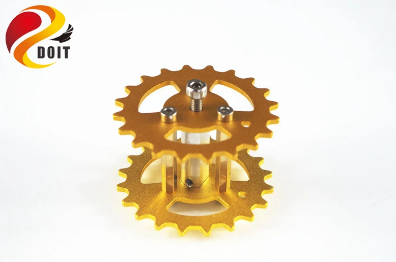 DOIT металлическая золотисто желтая гусеница приводное колесо из алюминиевого
