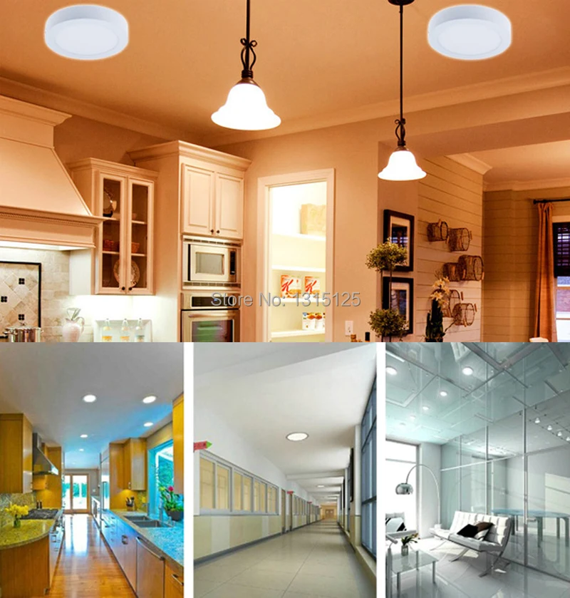 Круглый светодиодный панельный светильник 12 Вт LED Поверхностная панель