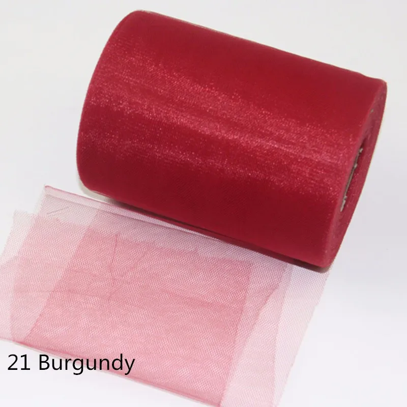 Burgundy WEIGAO/украшение на день рождения, 100 ярдов, фатиновая рулонная ткань, вечерние фатиновые юбки-пачки, принадлежности для самостоятельного изготовления помпонов, украшение стола - Цвет: Burgundy