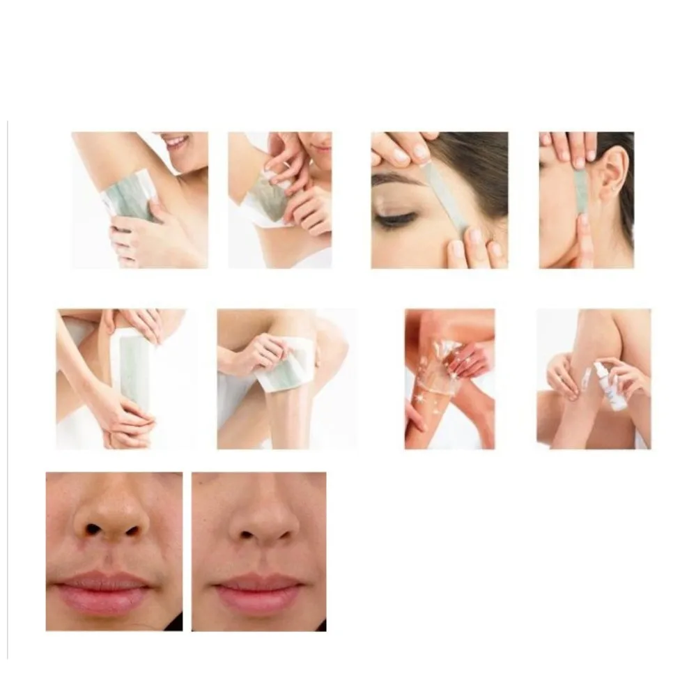 

5/10/15 Sheets Summer New Hair Removal Wax Paper Pad Patch Double Sided Cold Waxing Strips Papers for Leg Body Face