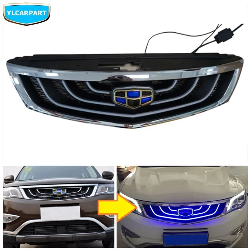 Автомобисветодиодный светодиодная средняя решетка для Geely Atlas Boyue NL3 SUV Proton X70 Emgrand