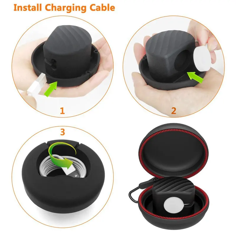 New Portable Charger Charging Holder Dock Case Travel Hard Protective Bag Pouch Case For Apple Watch Series 1/2/3