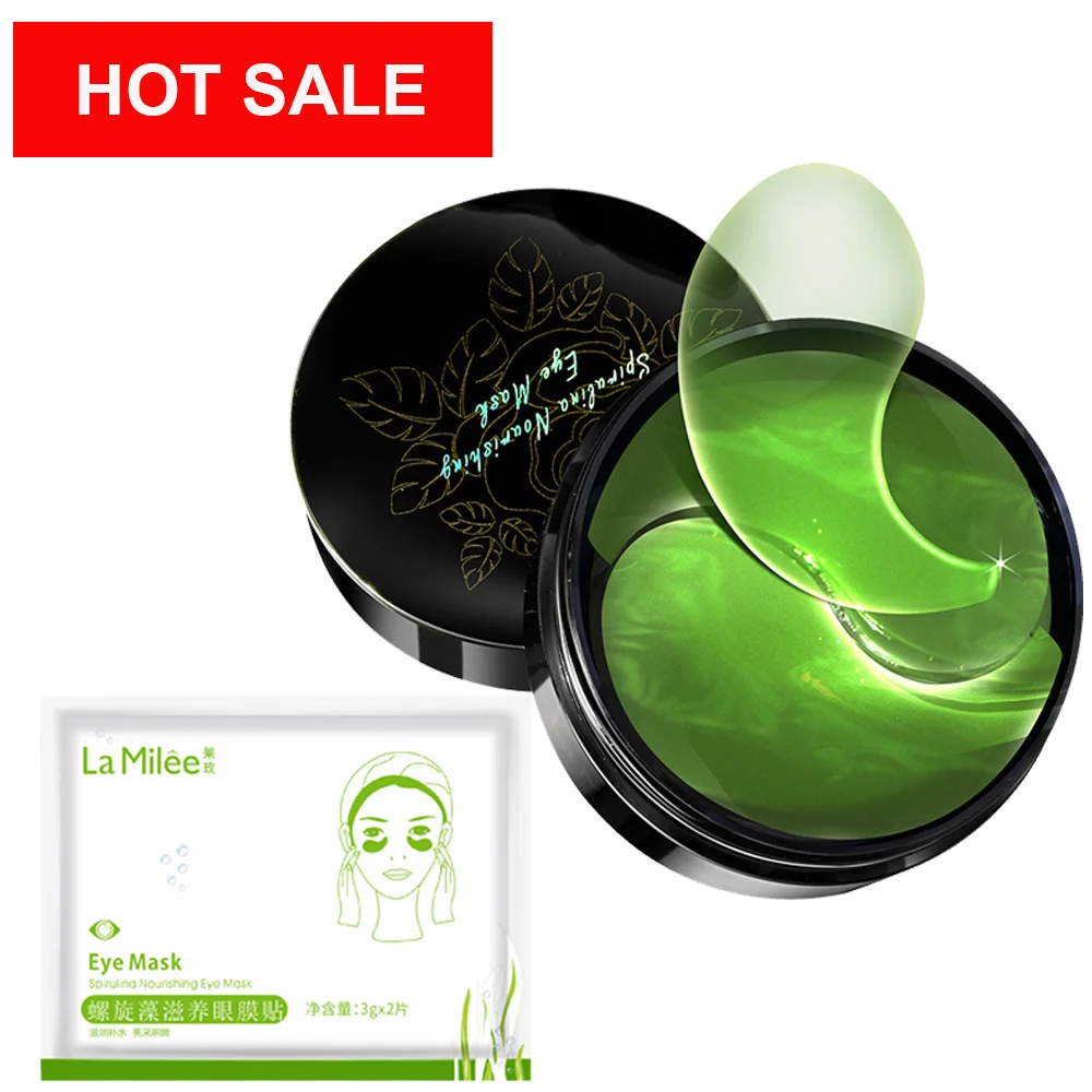 Горячая Распродажа LAMILEE уход за кожей вокруг глаз 60 шт зеленый Спирулина гель