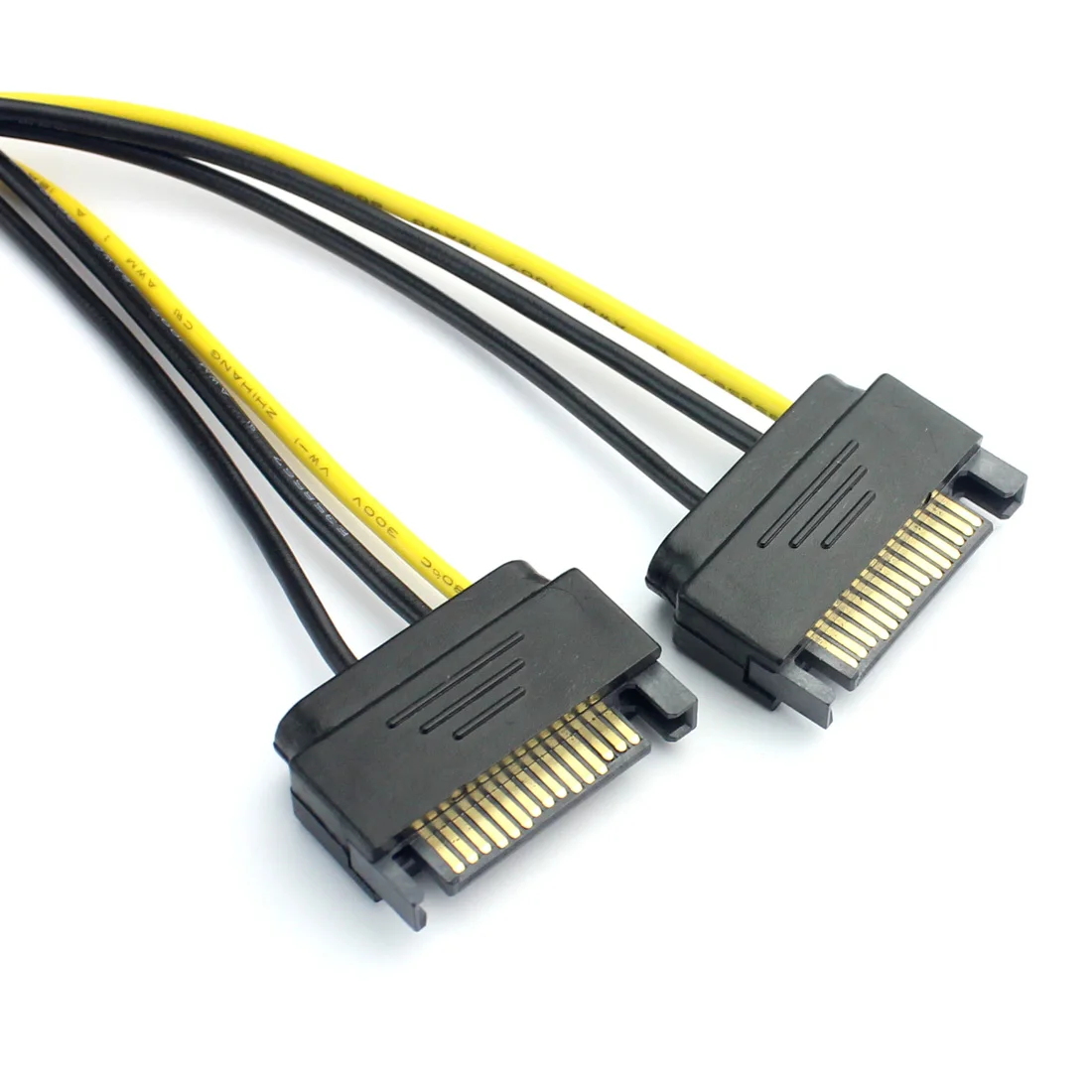 10 шт./лот двойная два SATA 15-контактный штекер M-PCI-e экспресс-карта 6-контактная