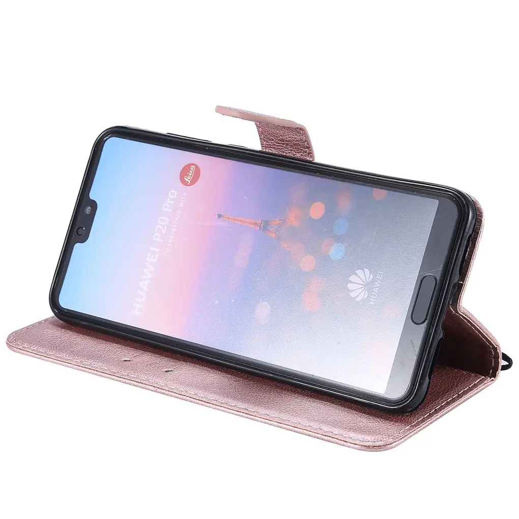 MuTouNiao розовое золото флип кожаный чехол покрытие для huawei P P8 P9 P10 P20 P30 Nova 3i 4 4e Lite Mini Pro Smart Plus