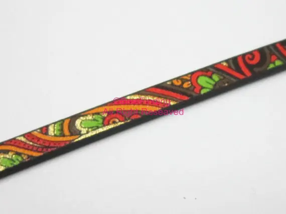 5x2mm Ethnic leather cord Mixed colors ethnic Flat | Украшения и аксессуары