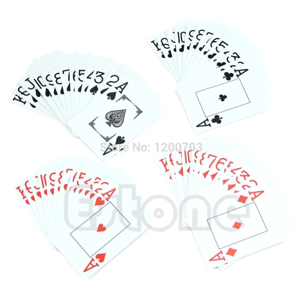 1 * Новый покер красный 100% пластик Техасский размер игральные карты|playing cards|size playing