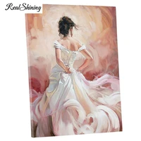 ballet dancing girl full square round 5d diy diamond paintingwall picture 3d diamond embroiderycross stitch home decor fs4039