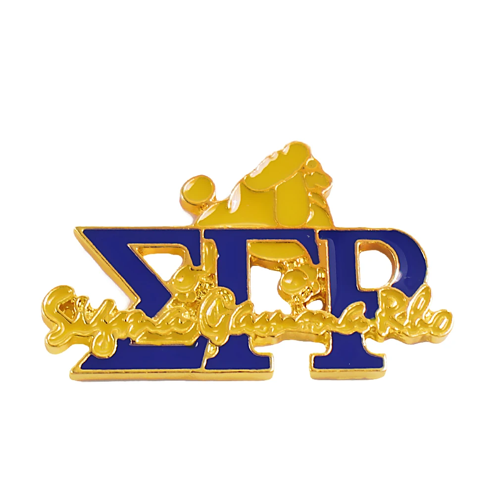 Популярная эмалированная цветная металлическая греческая буква SIGMA GAMMA RHO брошь в