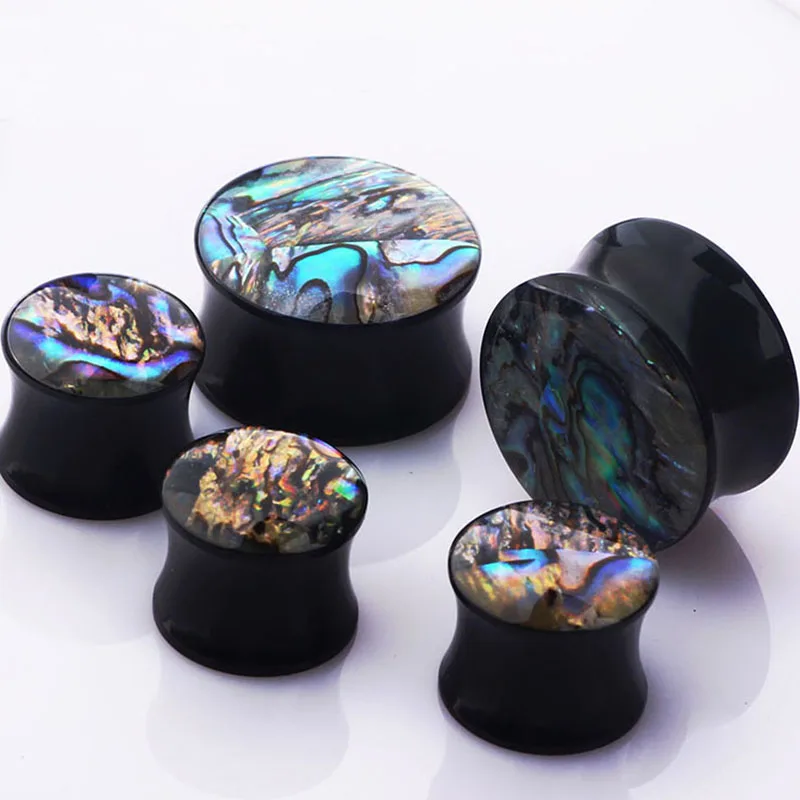 1 пара ушка Двухместный Flared беруши Приборы пирсинг уха Плоть туннеля носилки