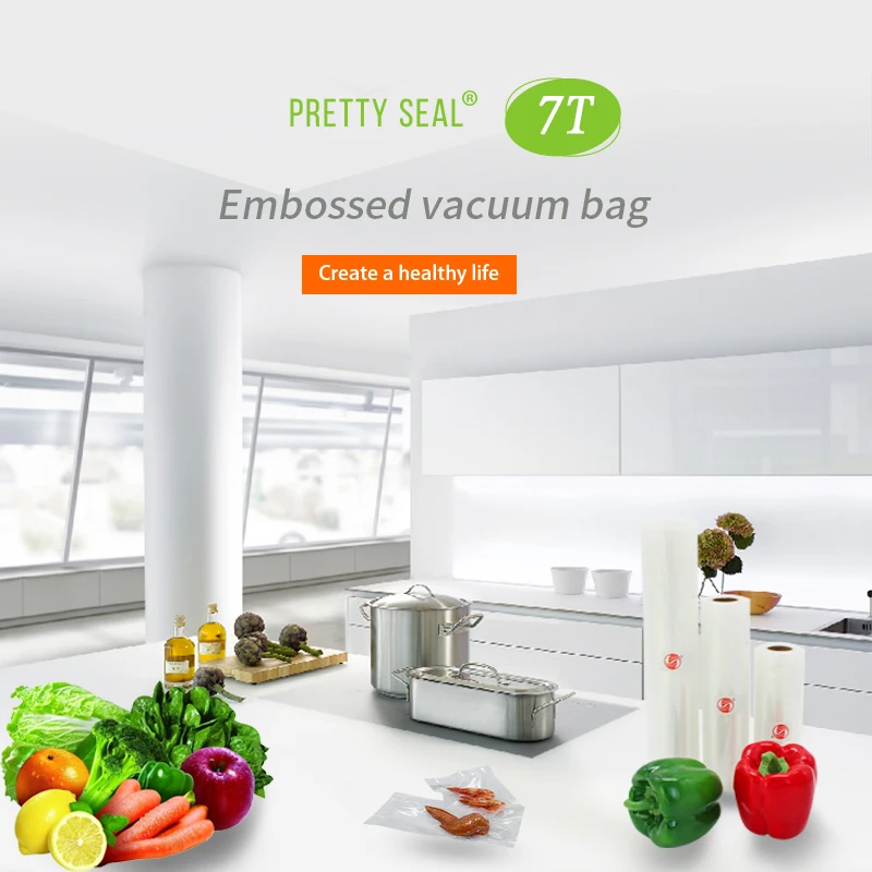 PRETTYSEAL мешки для морозильников толщиной 15*15 м текстурированные вакуумные пакеты для запечатывающего устройства BPA бесплатно& FDA утвержденный набор кошельков utensilio de cozinha