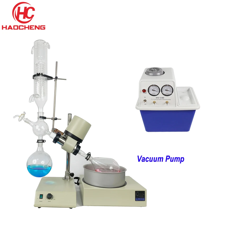 

Free shipping Hot Sale 1L 2L Rotary Evaporator with Vacuum Pump
