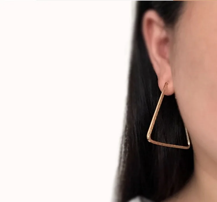 Серьги клипсы треугольные большие круглые в европейском и американском стиле|clip