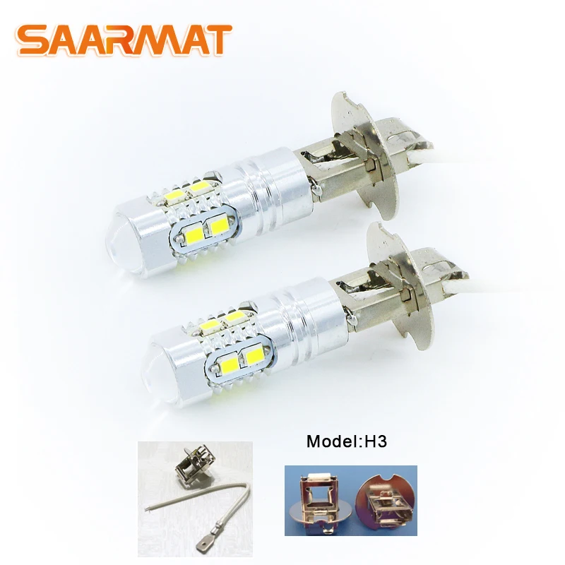 Светодиодные лампы H3 высокой мощности с чипами Samsung 10smd светодиодный