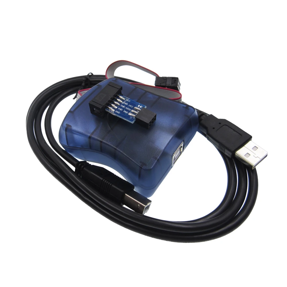 Программатор AVRISP Atmel STK500 AVR, USB-программатор Atmaga Attiny + 6-контактная плата адаптера/USB AVRISP MKII XPII MK2, 1 шт.