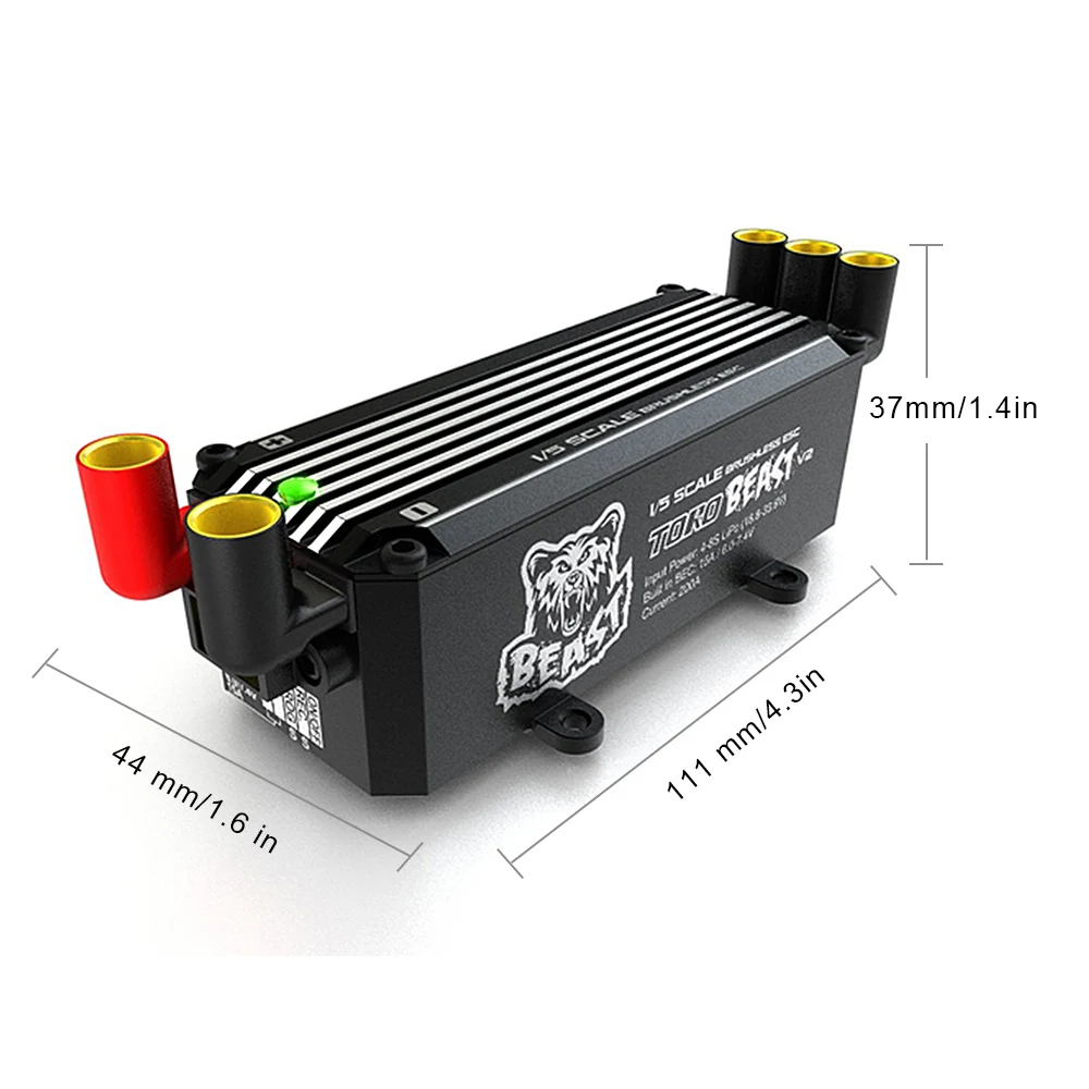V2 200A Brushless ESC 8S Programmable Biult-in BEC for 1/5 RC Off Road Car Parts Accessories | Игрушки и хобби