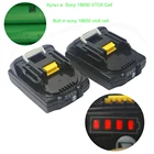 Dvisi 12 шт., 3000 мА  ч, BL1820B-2 А  ч, 18 в, BL1830, для дрели Makita датчик светодиода, BL1830, BL1815, с универсальным литий-ионным аккумулятором, VCT6 cell