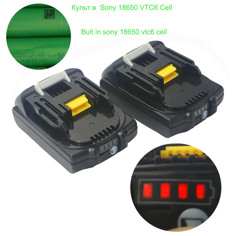 Универсальная литий ионная аккумуляторная батарея для дрели Makita 3000 BL1830 BL1815 BL1820B 2