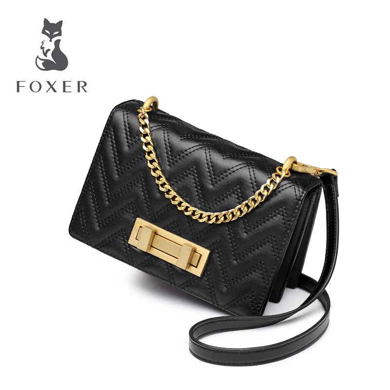 FOXER из ромбов женская сумочка на цепочке 2019 Новое весеннее поступление модные
