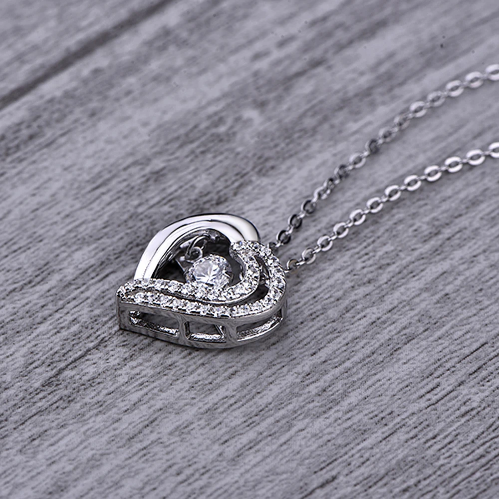 Мода Австрия Кристалл Танцы Горный Хрусталь Любовь Сердца Кулон Ожерелья для