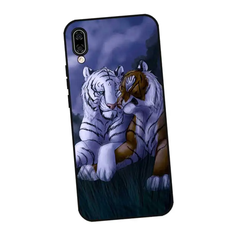 N440 Tiger Lion Animal Black Silicone Case Cover For Huawei Honor 6A 6C 6X 7C 7X 8 Lite Pro |