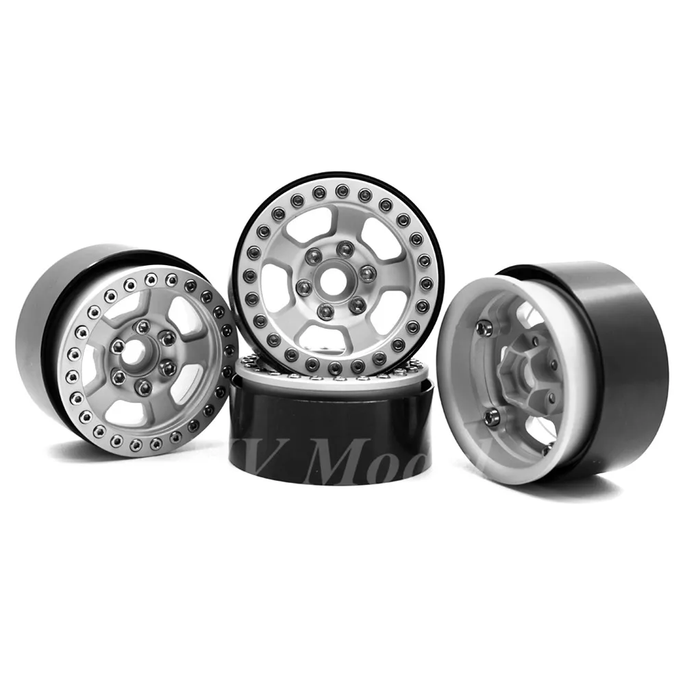 4 шт. новые продажи RC части 1,9 дюймов металлическая Ступица колеса Beadlock обод колеса Набор для 1:10 RC Гусеничный осевой SCX10 CC01 колесо радиоуправляемого автомобиля ступица