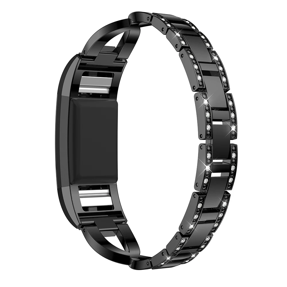 Ремешок для наручных часов для Fitbit заряд 2 ремешок замена металлический браслет регулируемый плечевой ремень для Fitbit charge2 ремешки для часов с Стразы