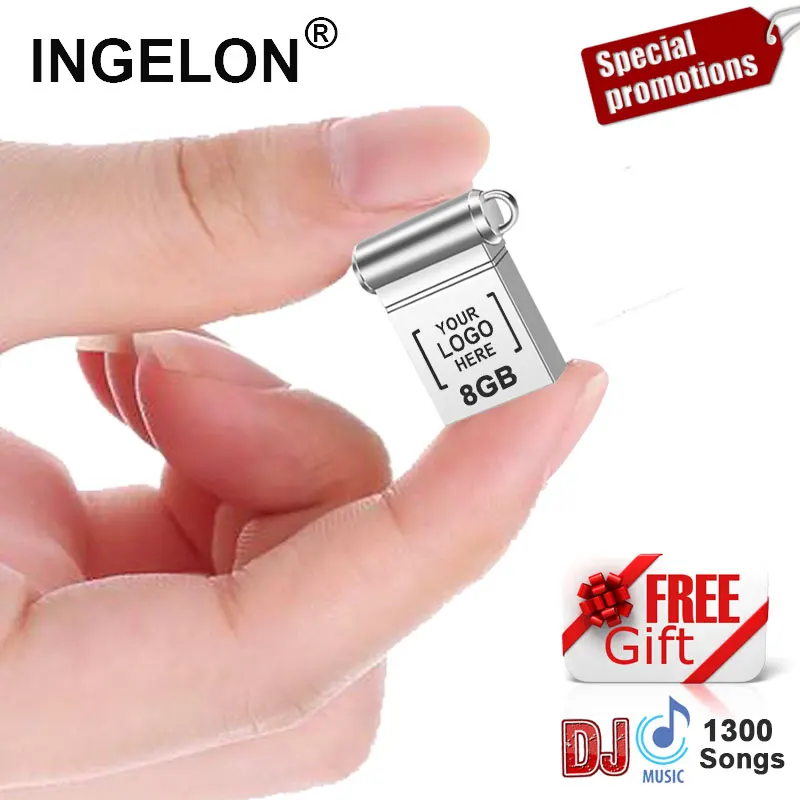 8GB-i-USB Plus DJ Рекламная 8GB Флешка DJ MUSIC 1300 Sonys для подарка USB флеш-накопитель более 10 шт пользовательская карта памяти с логотипом Cle USB2.0 - Цвет: 8GB-i-USB Plus DJ