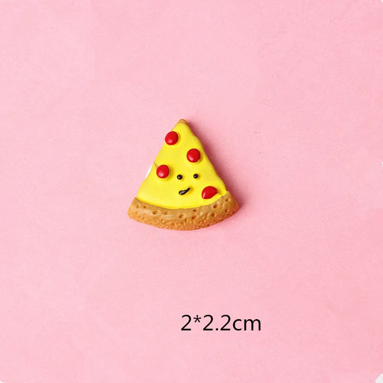 small pizza 4point 10 шт./Партия DIY Смола ремесло милые плоские пластмассовые кабошон каваи моделирование пищи пиццы украшение корпуса телефона амулеты скрапбукинга - Цвет: small pizza 4point