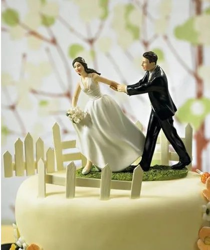 

"Bride ,Where Are You Going" escape bride funny wedding cake topper figurines wedding cake decorations with free shiping
