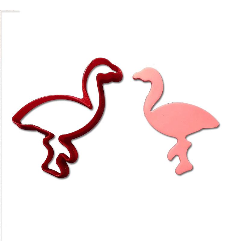 Милый Фламинго печенье Набор форм для фондана Топ резак сделано 3D печатных
