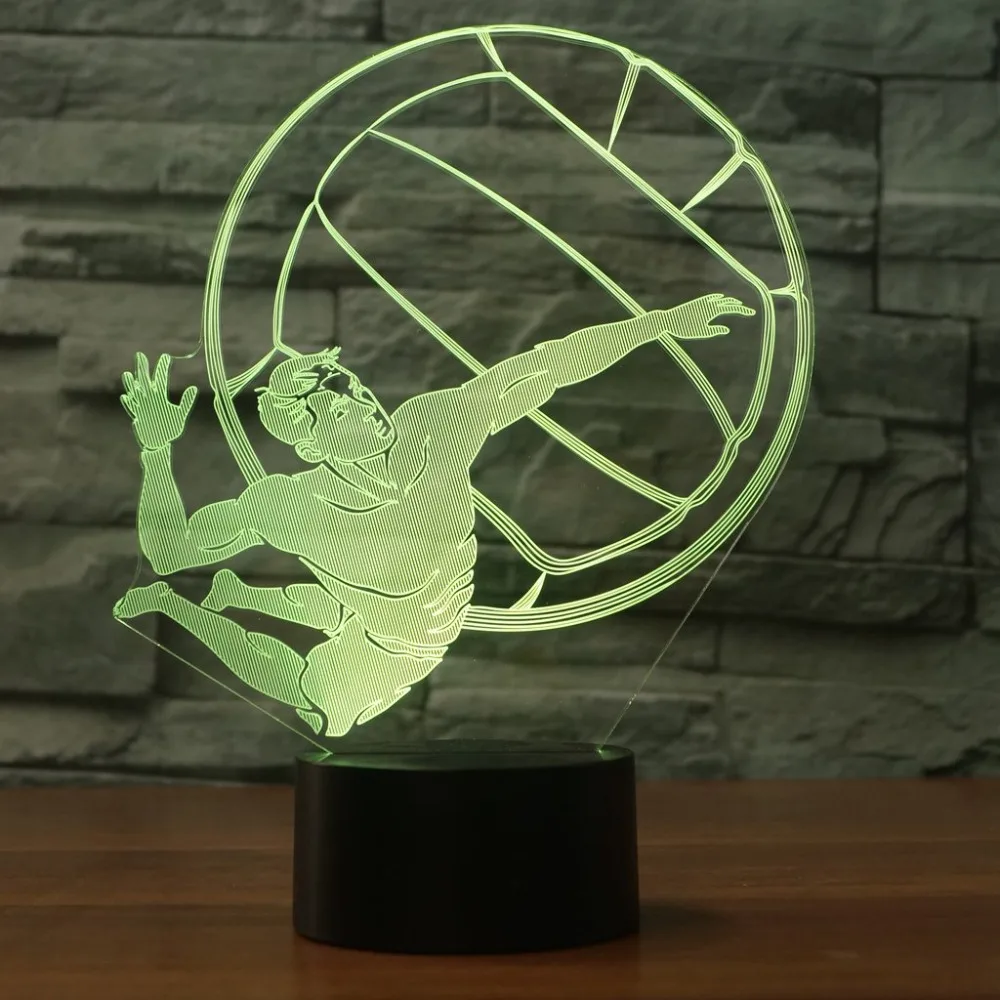 Светодиодный ночник с сенсорной кнопкой 3D украшение для спальни питанием от USB