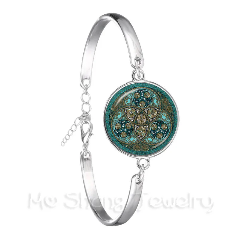 

Magic Wiccan Pentacle Logo Chain Bracelet For Women Girls 18mm Glass Cabochon Goth Keep Talisman And Treatment Of Injury Gift