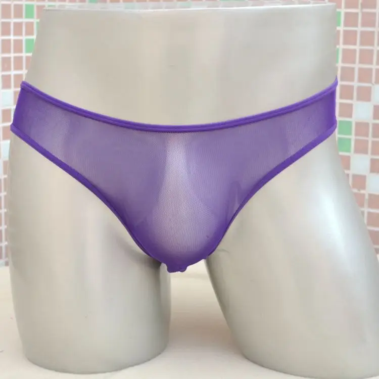 

Sexy Men See Through Mesh Underwear Breathable Briefs Transparent Erotic Lingerie G-string For Gay WearFX1005