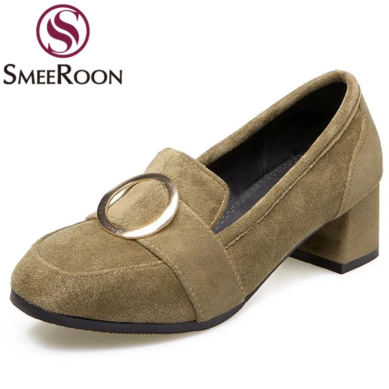 Smeeroon/Новые модные туфли-лодочки с квадратным носком обувь для отдыха женские