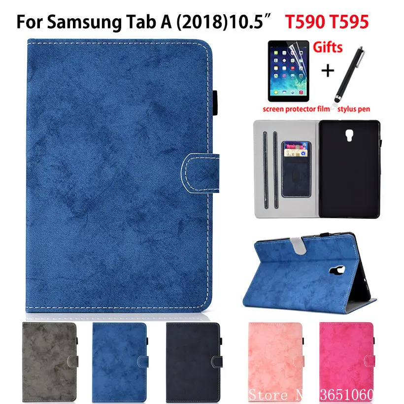 Флип чехол для планшета Samsung Galaxy Tab A A2 2018 10 5 дюйма T590 T595 T597|Чехлы планшетов и