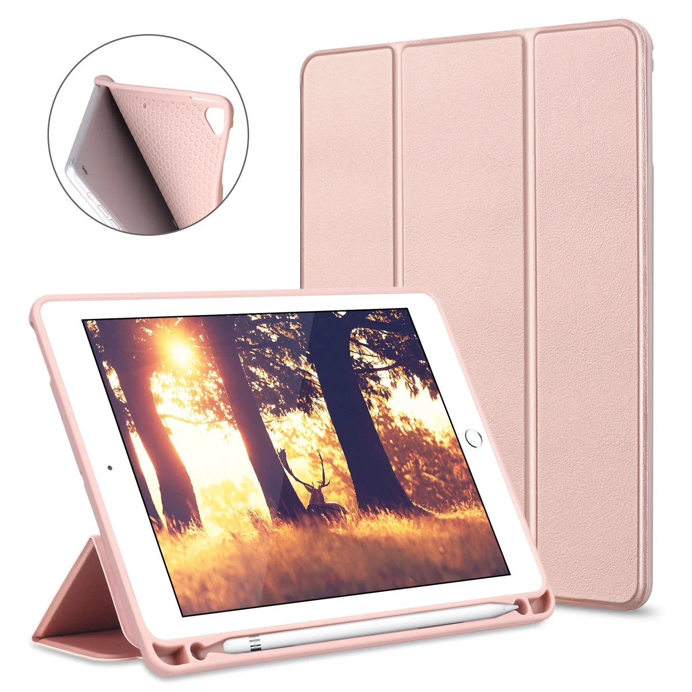 Чехол для iPad Mini 5, чехол для iPad Mini, чехол с карандашом, трехслойная подставка, мягкая задняя часть из ТПУ для iPad Mini5, чехол, чехол, Funda Capa