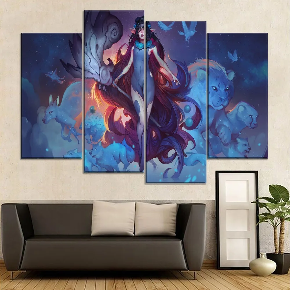 Холст для живописи Wall Art один комплект 5 шт. в стиле волшебного леса Эльфа и