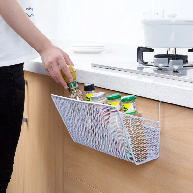 Iron hanging basket dormitory bed storage bookshelf bedside rack | Storage Holders &amp Racks