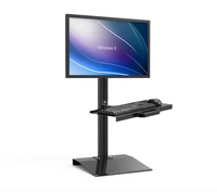 customized full motion ps stand sit stand workstation desk stand monitor keyboard holder t9008