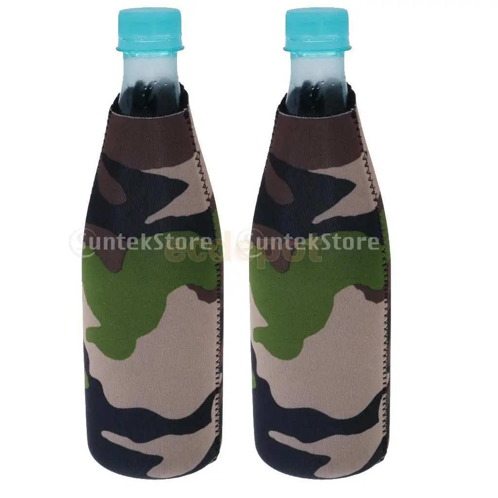 2 шт. Камуфляжный охладитель для пивной бутылки неопрен держатель напитков|favours| |