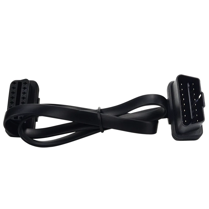 Кабель удлинитель OBD2 60 см 16 контактный штекер разъем для OBD II диагностический